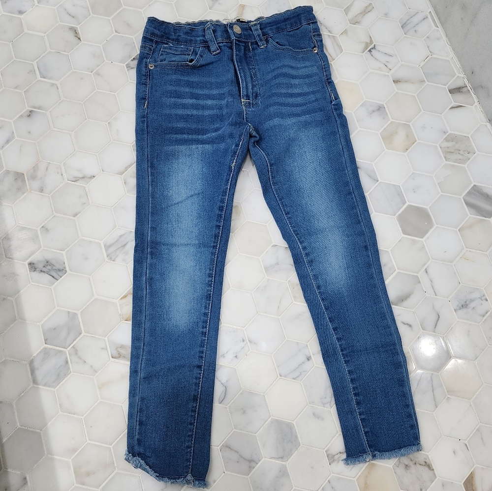 Girl Jeans| Jessica Simpson| 6x| Distressed Hem| Adjustable Waist| Comfy Stretch